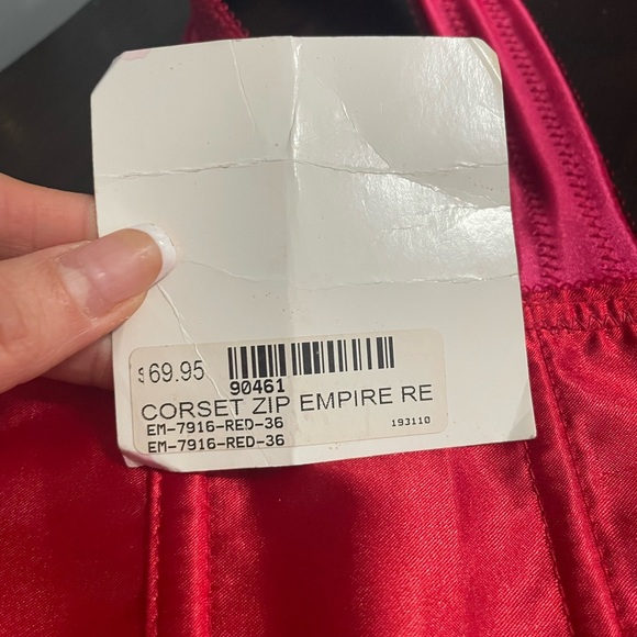 New Vintage Empire Intimates ❤️ Red Shapewear Corset with Satin Finish, size 36 - Picture 8 of 12